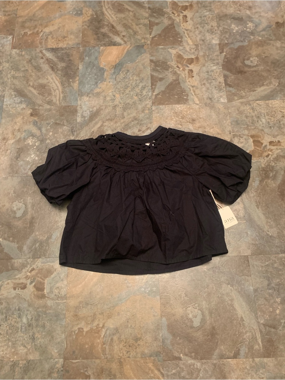 ANA black blouse, size S. NWT